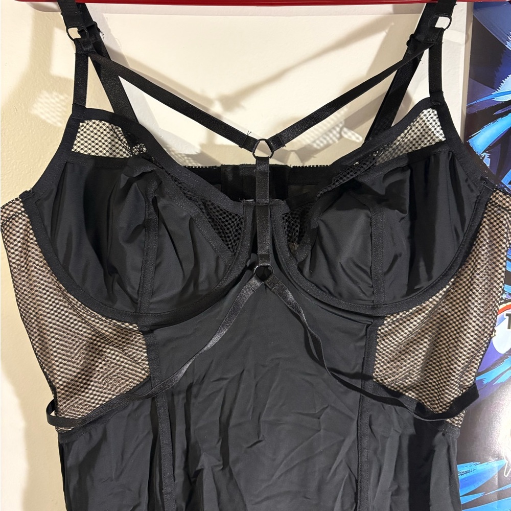 New Torrid Black Mesh-Panel Slip - Picture 3 of 4